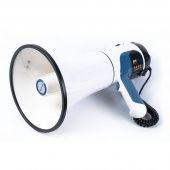 ЭМ-30сзпа мощный электромегафон 30/60/100Вт с АКБ/Bluetooth/USB/TF/AUX/сирена/запись