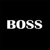 "BOSS" Наклейка на электромегафон белый цвет
