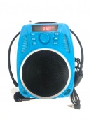 Усилитель голоса TerraSound ПМ-3(син) с встроенным аккумулятором, проигрывателем mp3