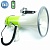 ЭМ-25са (зеленый) ручной мегафон 25Вт (50Вт), выносной микрофон, сирена, Li аккумулятор, разъем 12В