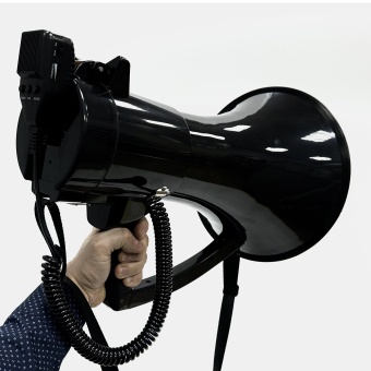 ЭМ-40сзпа электромегафон 40Вт/80/120Вт, Bluetooth, mp3, сирена, свисток, запись, аккумулятор